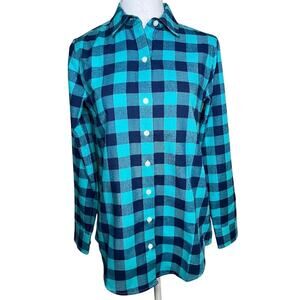 Vineyard Vines Womens Performance Relaxed Long Sleeve Button Down Flannel Size 0